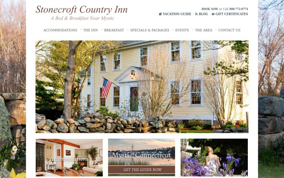 Stonecroft Country Inn website screen shot